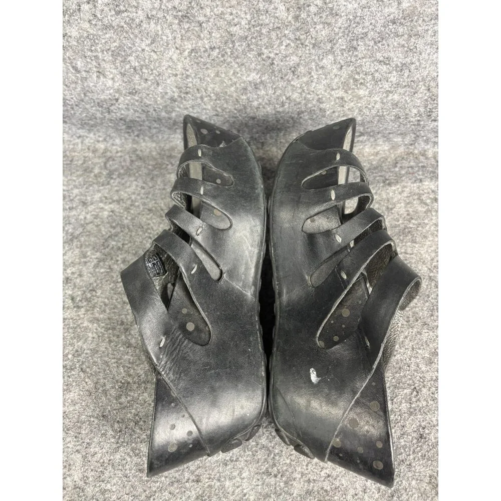 Tsubo Shoes Womens Size 7 Black Wedge Mule Sandals Platform Comfort SN-4239‎
